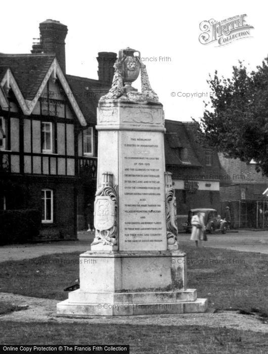 Photo of Datchet, War Memorial c.1950