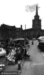 Holy Cross Church And Market Place c.1965, Daventry