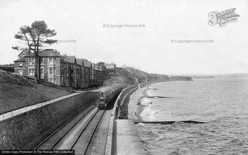 Dawlish, Bathing Beach and Railway 1906