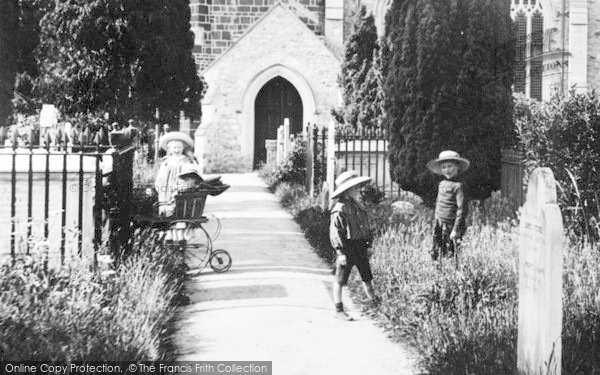 Photo of Dawlish, Children In St Michael's Churchyard 1906