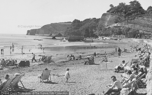 Photo of Dawlish, The Beach And Lee Mount c.1955