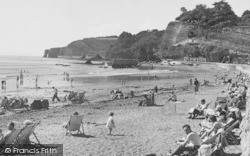 The Beach And Lee Mount c.1955, Dawlish