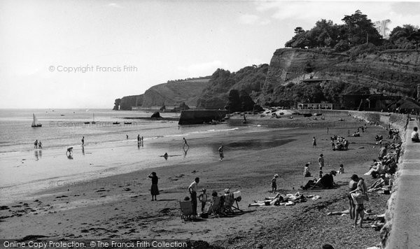 Photo of Dawlish, The Beach c.1955