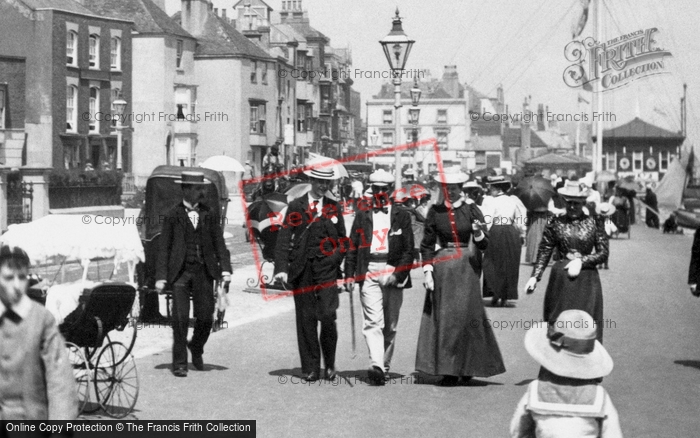 Photo of Deal, Esplanade, People Walking 1899