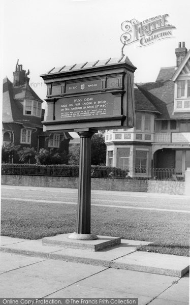 Photo of Deal, The Plaque, Walmer Green c.1955