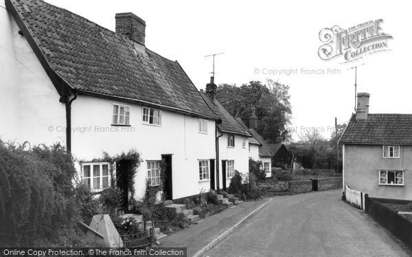 Photo of Debenham, Old Cottages c.1965