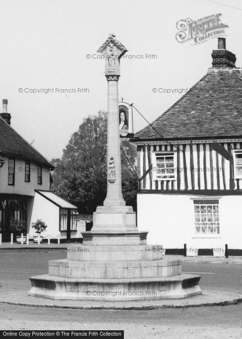 Photo of Dedham, War Memorial And The Marlborough Head c.1965