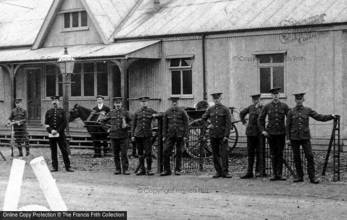 Photo of Deepcut, Blackdown Camp, Soldiers At Wesleyan Institute 1906