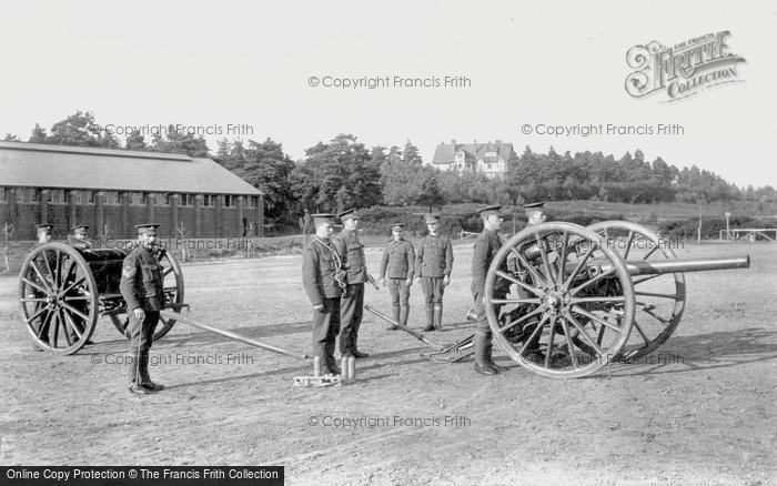 Photo of Deepcut, Deepcut Camp, Gun Drill 'in Action' 1906