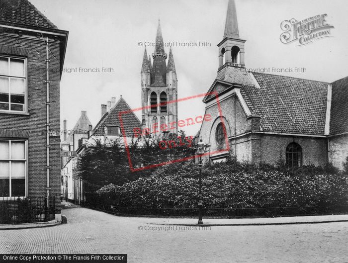 Photo of Delft, Phoenixstraat, Oude Kerk And Armenkerk c.1920