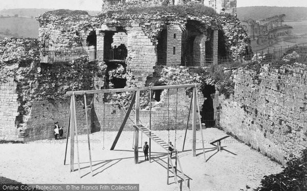 Photo of Denbigh, Climbing Frame In The Castle 1888