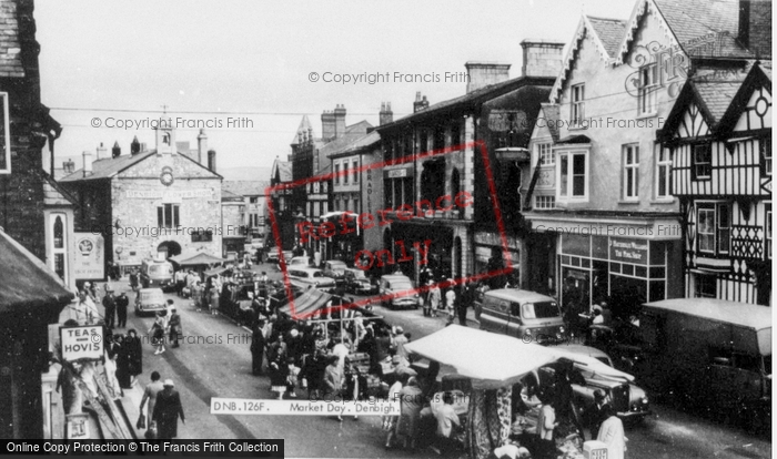 Photo of Denbigh, Market c.1955