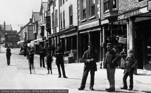 Photo of Denbigh, Men In The Market Place 1888
