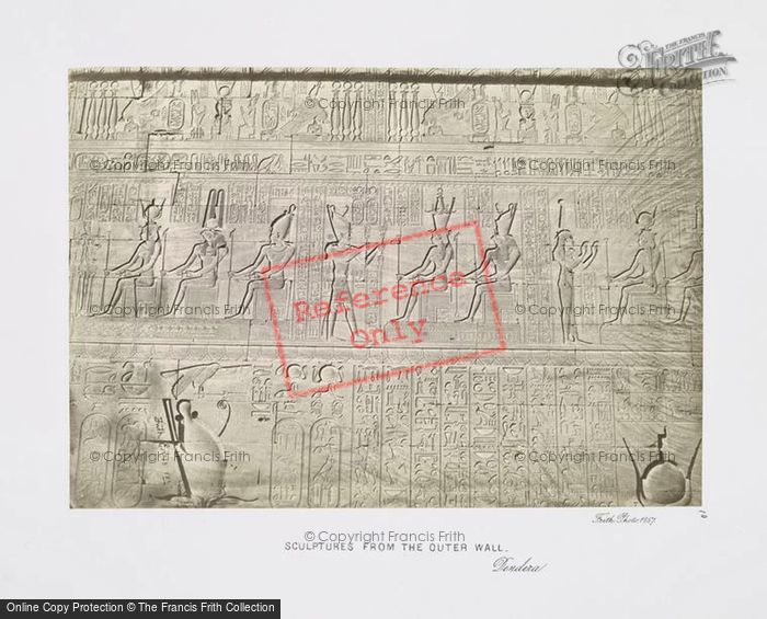 Photo of Dendera, Sculptures On The Outer Wall 1857