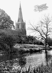 Holy Trinity Church And River Nene c.1955, Denford