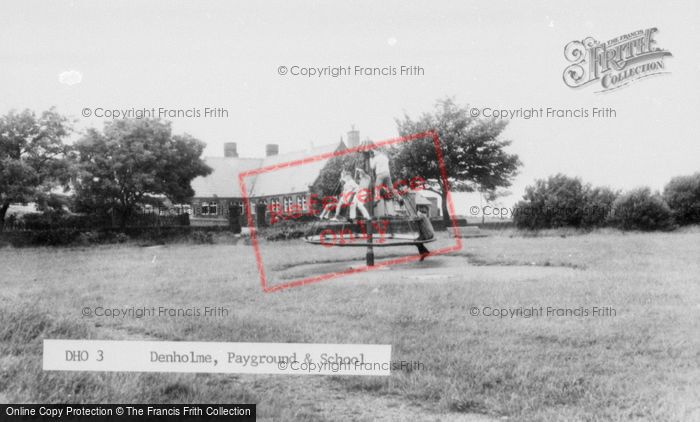 Photo of Denholme, The Playground And School c.1955