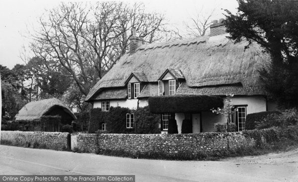 Photo of Denmead, A Thatched Cottage c.1955