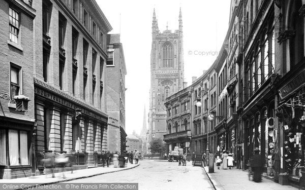 Photo of Derby, Iron Gate And All Saints' Church 1896