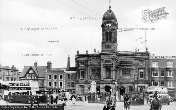 Photo of Derby, Market Place c.1955