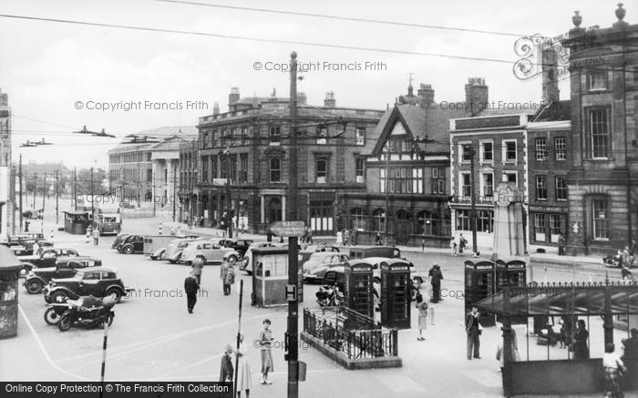 Photo of Derby, Market Place c.1955