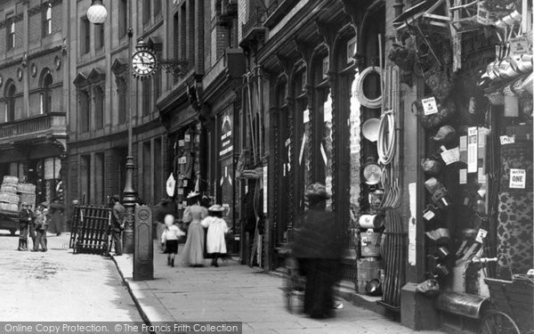 Photo of Derby, Shops in Iron Gate 1896