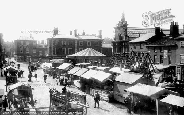 Photo of Dereham, Market Place 1898