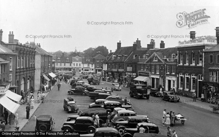 Photo of Dereham, Market Place c.1950