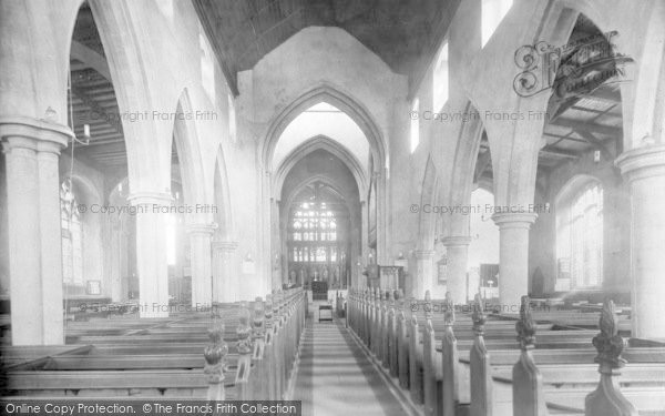 Photo of Dereham, Parish Church Interior 1922