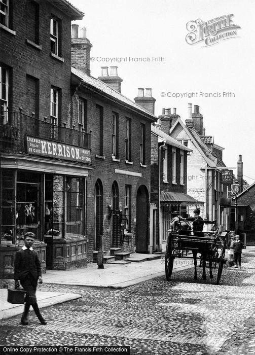 Photo of Dereham, Townsfolk In Church Street 1893