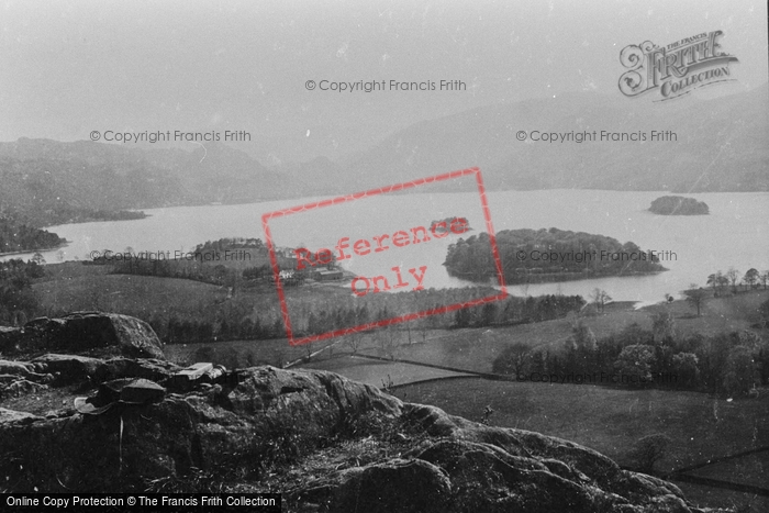 Photo of Derwent Water, From Castle Head 1889