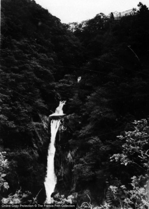 Photo of Devil's Bridge, Mynach Falls c.1955