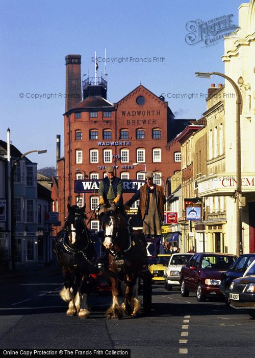 Photo of Devizes, Wadworth's Brewery And Dray c.1995