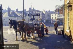 Wadworth's Brewery Dray And The White Bear c.1995, Devizes