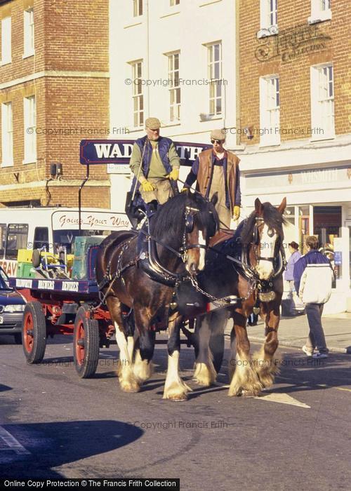 Photo of Devizes, Wadworth's Brewery Dray c.1995