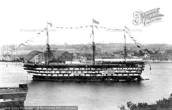 Photo of Devonport, HMS Impregnable 1904