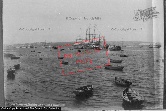 Photo of Devonport, HMS Lion And Implacable 1890