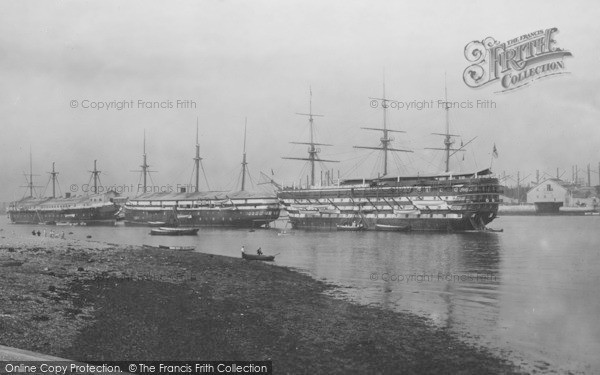 Photo of Devonport, Training Ships (Impregnable, Inconstance And Emerald) 1913