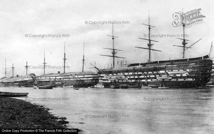 Photo of Devonport, Training Ships (Impregnable, Inconstance And Emerald) 1913