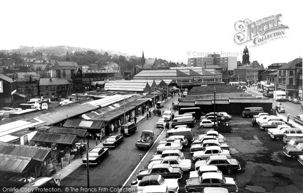 Photo of Dewsbury, The Market c.1965