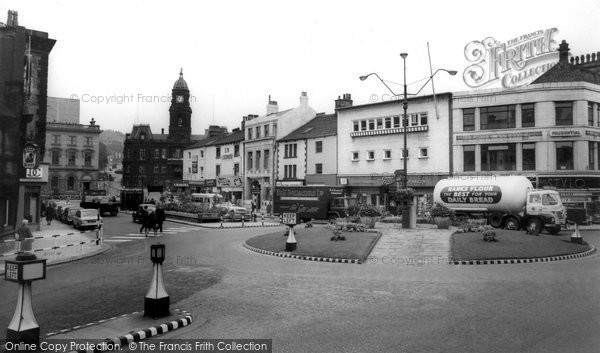 Photo of Dewsbury, Town Centre Roundabout c.1965