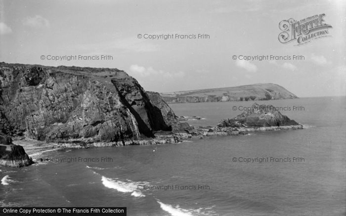 Photo of Dinas Cross, And Cat Rock c.1930