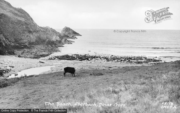 Photo of Dinas Cross, The Beach, Aber Bach c.1955
