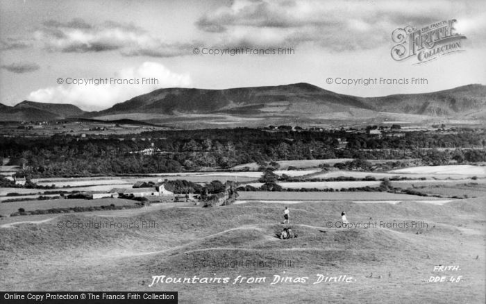 Photo of Dinas Dinlle, View Of Mountains c.1955