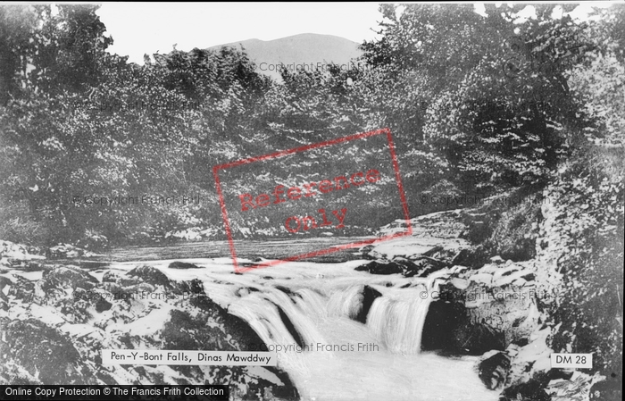 Photo of Dinas Mawddwy, Pen Y Bont Falls c.1955