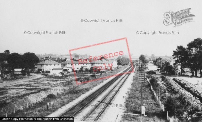 Photo of Dinas Powis, New Estate From Railway c.1965