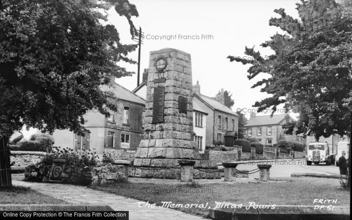 Photo of Dinas Powis, The Memorial c.1955