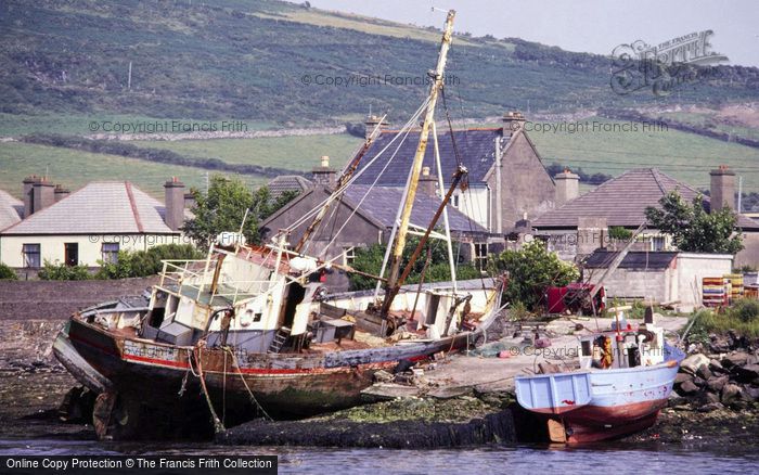 Photo of Dingle, Harbour, Fishing Boats Beached For Repair c.1980