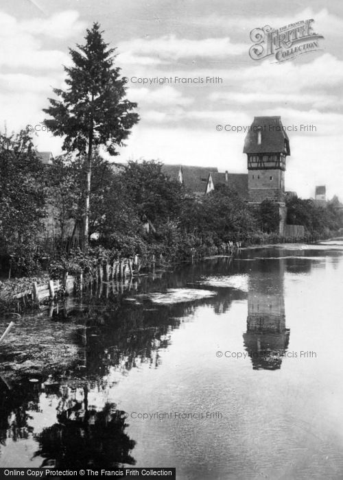 Photo of Dinkelsbuhl, The River c.1935