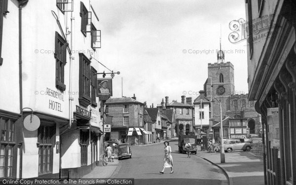 Photo of Diss, Market Place c.1955