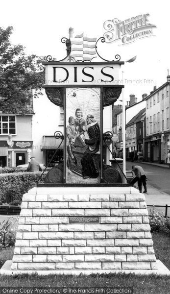 Photo of Diss, The Town Sign c.1965